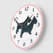 Scottish Terrier Clock Große Wanduhr (Winkel)