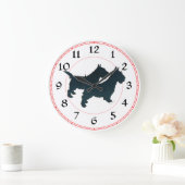 Scottish Terrier Clock Große Wanduhr (Zuhause)