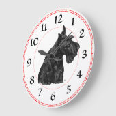 Scottish Terrier Clock Große Wanduhr (Winkel)