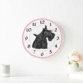 Scottish Terrier Clock Große Wanduhr (Zuhause)