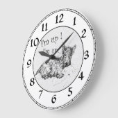 Scottish Terrier Clock Große Wanduhr (Winkel)