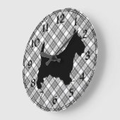 Scottish Terrier Clock Große Wanduhr (Winkel)