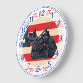 Scottish Terrier Clock Große Wanduhr (Winkel)