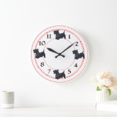 Scottish Terrier Clock Große Wanduhr (Zuhause)