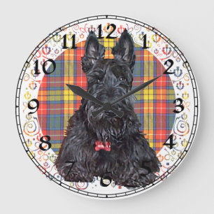 Scottish Terrier Clock Große Wanduhr