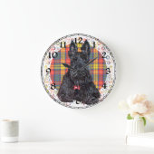 Scottish Terrier Clock Große Wanduhr (Zuhause)