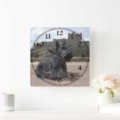Scottish Terrier Clock Quadratische Wanduhr (Zuhause)