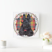 Scottish Terrier Clock Quadratische Wanduhr (Zuhause)