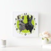 Scottish Terrier Clock Quadratische Wanduhr (Zuhause)