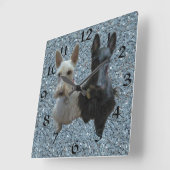 Scottish Terrier Clock Quadratische Wanduhr (Winkel)