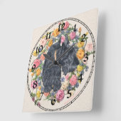 Scottish Terrier Clock Quadratische Wanduhr (Winkel)