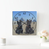 Scottish Terrier Clock Quadratische Wanduhr (Zuhause)