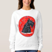 Scottish Terrier Colorful Celebration Sweatshirt (Vorderseite)