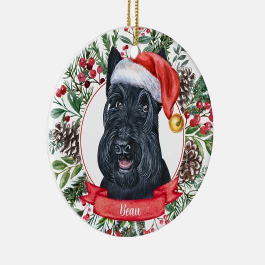 Scottish Terrier Custom Dog Christmas Ornament (Rechts)