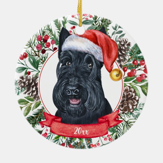 Scottish Terrier Custom Dog Christmas Ornament (Hinten)