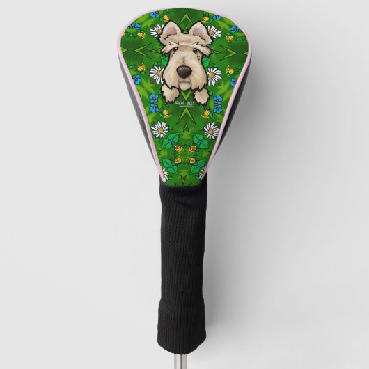 Scottish Terrier Daisy Golf Headcover (Vorderseite)