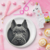 Scottish Terrier Dog 3D Inspiriert Pappteller (Party)
