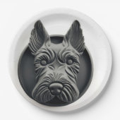 Scottish Terrier Dog 3D Inspiriert Pappteller (Vorderseite)