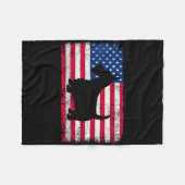 Scottish Terrier Dog 4. Juli Patriotic Amerika Fleecedecke (Vorderseite (Horizontal))