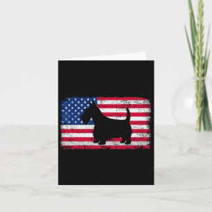 Scottish Terrier Dog 4. Juli Patriotic Amerika Karte