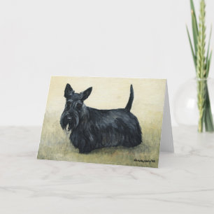 "Scottish Terrier" Dog Art Blank Notecard Karte