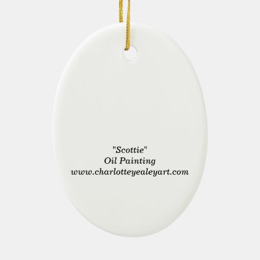 Scottish Terrier Dog Art Ornament Oval (Hinten)