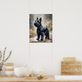 Scottish Terrier Dog Art Print Poster (Küche)
