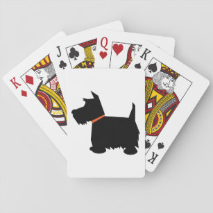 Scottish Terrier dog beautiful black silhouette Spielkarten