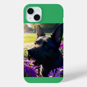 Scottish Terrier Dog Blume and Lawn Case-Mate iPhone Hülle