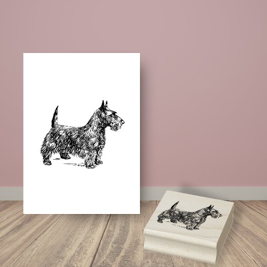 Scottish Terrier Dog Breed Gummistempel