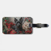 Scottish Terrier Dog Christmas Gepäckanhänger (Rückseite horizontal)