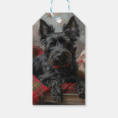 Scottish Terrier Dog Christmas Geschenkanhänger (Rückseite)