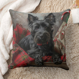 Scottish Terrier Dog Christmas Kissen