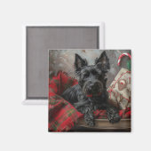 Scottish Terrier Dog Christmas Magnet (Vorderseite/Rückseite)