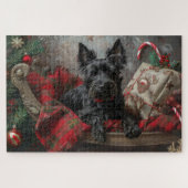 Scottish Terrier Dog Christmas Puzzle (Horizontal)