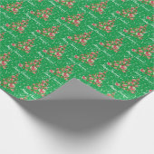 Scottish Terrier Dog Christmas Tree Holiday Green Geschenkpapier (Ecke)