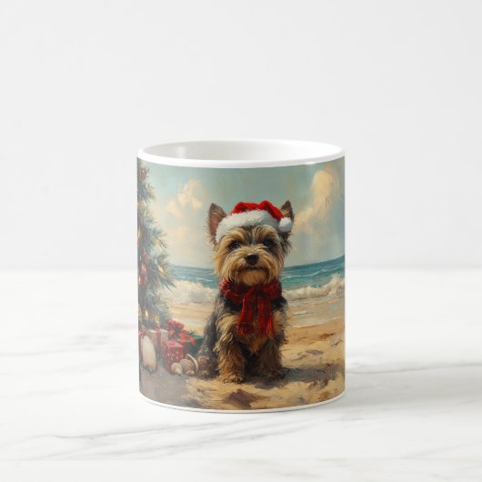 Scottish Terrier Dog Christmas Vintag Beach Kaffeetasse (Mittel)