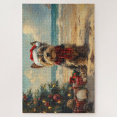 Scottish Terrier Dog Christmas Vintag Beach Puzzle (Vertikal)