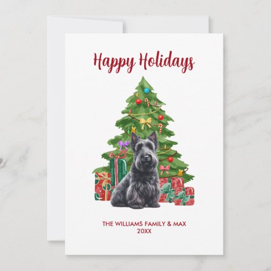 Scottish Terrier Dog Family Weihnachten (Vorderseite)