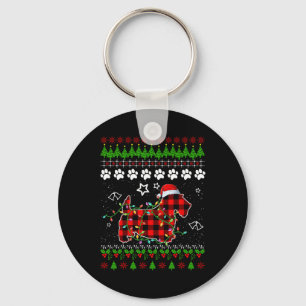 Scottish Terrier Dog Funny Xmas Ugly Sweater Chris Schlüsselanhänger