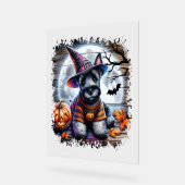 Scottish Terrier Dog Halloween Acrylschild (Winkel)
