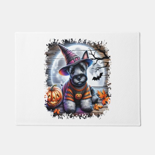 Scottish Terrier Dog Halloween Fußmatte (Vorderseite)