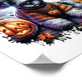 Scottish Terrier Dog Halloween Poster (Ecke)