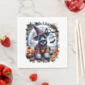 Scottish Terrier Dog Halloween Serviette (Beispiel)