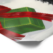 Scottish Terrier Dog in Snow Christmas Poster (Ecke)