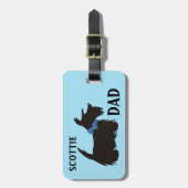 Scottish Terrier Dog Luggage Tag, Scottie Vater Gepäckanhänger (Vorderseite vertikal)