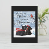 Scottish Terrier Dog Memorial Dankeskarte (Stehend Vorderseite)