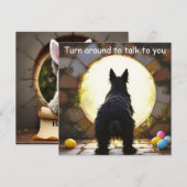 Scottish Terrier dog - mit Familienname Feiertagskarte (Vorne/Hinten)
