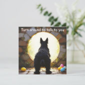 Scottish Terrier dog - mit Familienname Feiertagskarte (Stehend Vorderseite)