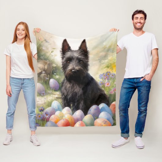 Scottish Terrier Dog mit Ostereier Holiday Fleecedecke (Beispiel)